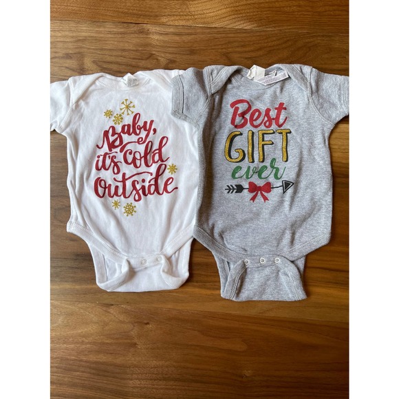 Rabbit skins 6 mos one piece tees lot of 2. R001 - Picture 1 of 6